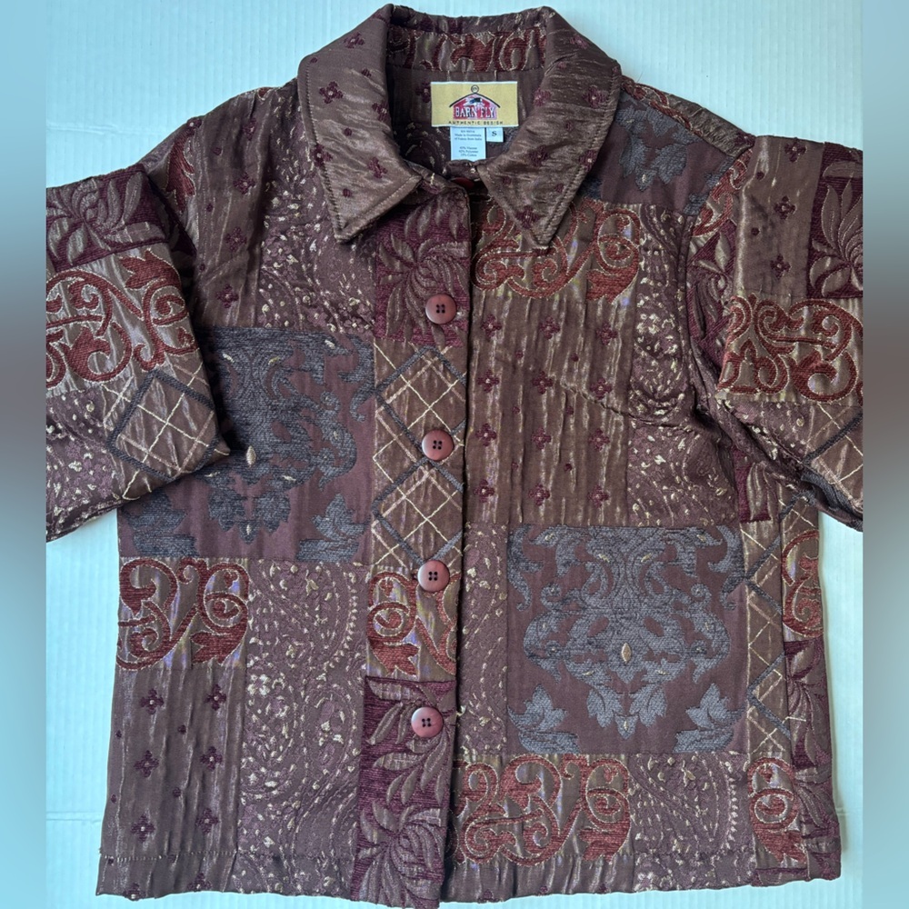 Barn Fly Authentic Design Patchwork Jacquard Butt… - image 7